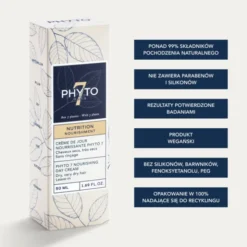 Phyto 7, Odżywczy krem na dzień do włosów bardzo suchych, 50 ml
