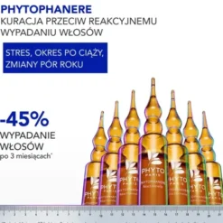 Phyto Phytophanere, kuracja przeciw reakcyjnemu wypadaniu włosów, 12 x 5 ml