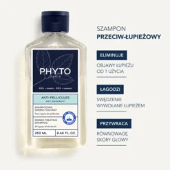 Phyto Scalp Solution, Anti-Pellicules, szampon przeciwłupieżowy, 250 ml