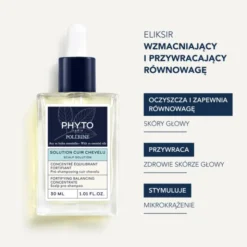 Phyto Scalp Solution Polleine, wzmacniający koncentrat przywracający równowagę skóry głowy, 30 ml