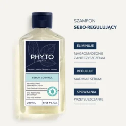 Phyto Sebum Control, szampon, sebo-regulujący, 250 ml