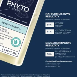 Phyto Sebum Control, szampon, sebo-regulujący, 250 ml