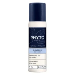Phyto Softness, Suchy szampon z prebiotykiem do każdego rodzaju włosów, 75 ml