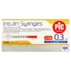 PiC Insulin Syringes, strzykawki insulinowe, jednorazowe, 0,3 ml 31G x 8 mm, 100 szt.