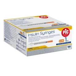 PiC Insulin Syringes, strzykawki insulinowe, jednorazowe, 1 ml 30G x 8 mm, 100 szt.