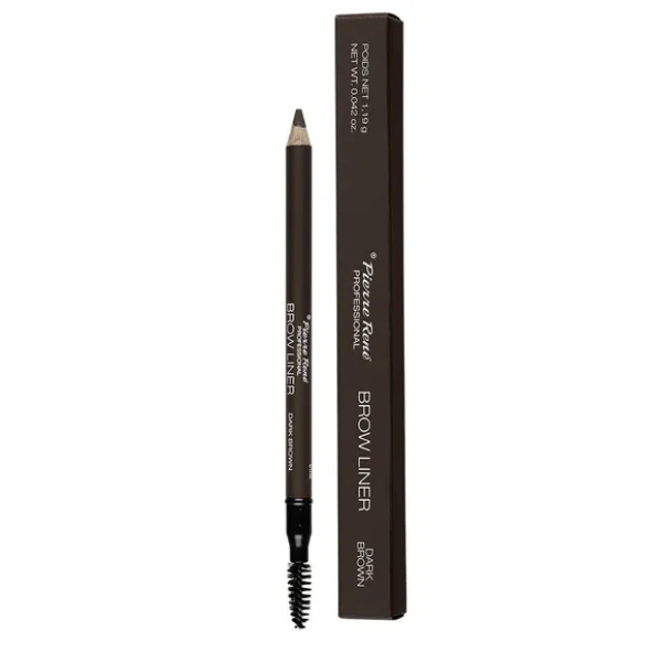 Pierre Rene, kredka do brwi ze szczoteczką Brown Liner No. 04 Dark Brown, 1,19 g