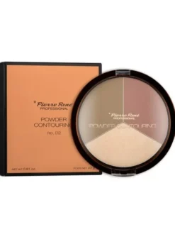 Pierre Rene Powder Contouring, pudrowa paletka do konturowania twarzy, nr 02, 23 g