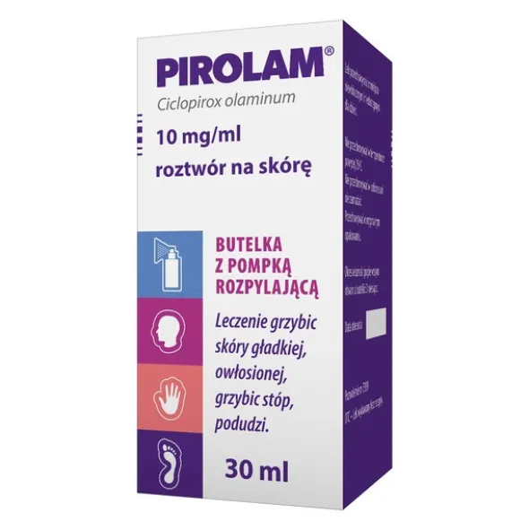 Pirolam, 10 mg/ml, roztwór na skórę, 30 ml