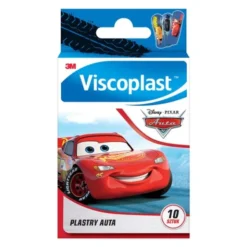 Plastry Viscoplast Auta, plastry z opatrunkiem dla dzieci, 10 szt.