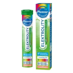 Plusssz Elektrolity 100% Ashwagandha Complex, tabletki musujące, smak jabłko-mięta, 24 szt.
