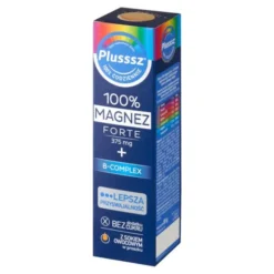 Plusssz 100% Magnez Forte + B-complex, tabletki musujące, smak pomarańcza - grejpfrut, 20 szt.