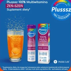 Plusssz 100% Multiwitamina + Żeń-Szeń, tabletki musujące, 20 szt.