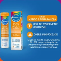 Plusssz 100% Multiwitamina + Minerały, tabletki musujące, 20 szt.