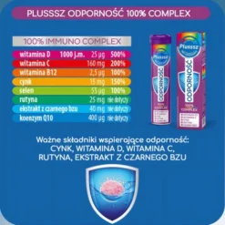 Plusssz Odporność 100% Complex, tabletki musujące, 20 szt.