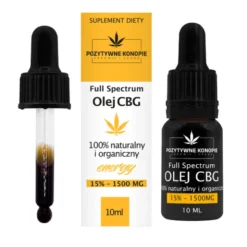 Pozytywne konopie, Olejek konopny CBG 15%, krople, 10 ml