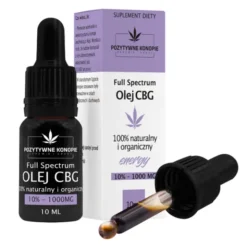 Pozytywne konopie, Olejek konopny CBG 10%, krople, 10 ml