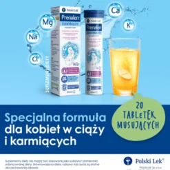 Prenalen Elektrolity, tabletki musujące, smak ananas-pomarańcza, 20 szt.