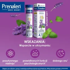 Prenalen Positive Mama, tabletki musujące, smak mango - trawa cytrynowa, 20 szt.