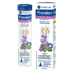 Prenalen Positive Mama, tabletki musujące, smak mango - trawa cytrynowa, 20 szt.