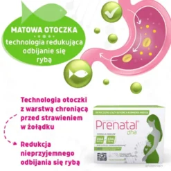 Prenatal DHA, w ciąży i podczas karmienia piersią (kwasy omega-3: DHA + EPA), kapsułki, 30 szt.