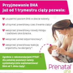 Prenatal DHA, w ciąży i podczas karmienia piersią (kwasy omega-3: DHA + EPA), kapsułki, 30 szt.