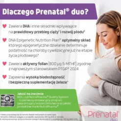Prenatal Duo, II i III trymestr ciąży, kapsułki, 30 szt. Classic + 60 szt. DHA