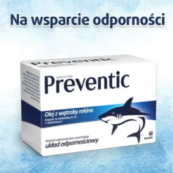 Preventic Extra 500, olej z wątroby rekina, kapsułki, 60 szt.