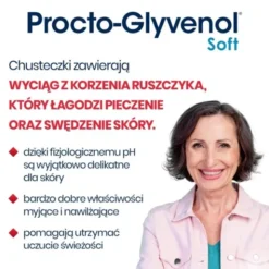 Procto-Glyvenol Soft, nawilżane chusteczki dla osób z hemoroidami, 30 szt.
