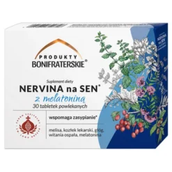 Produktu Bonifraterskie Nervina na sen z melatoniną, tabletki powlekane, 30 szt.
