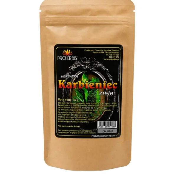 Proherbis Herbatka Karbieniec Pospolity, susz, 50 g