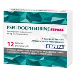 Pseudoephedrine Espefa, 60 mg, tabletki powlekane, 12 szt