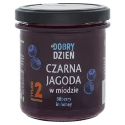 Pszczelarz Kozacki, Na dobry dzień, miód z czarnymi jagodami, 375 g