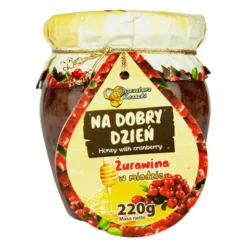 Pszczelarz Kozacki, Na dobry dzień, miód z żurawiną, 220 g