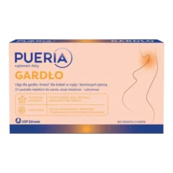 Pueria Gardło, pastylki miękkie, smak miodowo - cytrynowy, 15 szt.