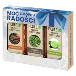 Pureo Moc Zimowej Radości, zestaw naturalnych olejków eterycznych, 3 x 10 ml
