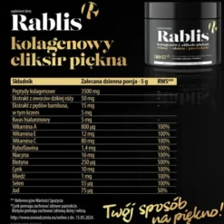 Rablis Kolagenowy eliksir piękna, proszek, smak arbuz i marakuja, 150 g
