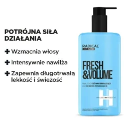 Radical Hair Clinic Fresh&Volume, nawilżająca odżywka normalizująca, 260 ml