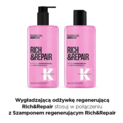 Radical Hair Clinic Rich&Repair, wygładzająca odżywka regenerująca, 260 ml