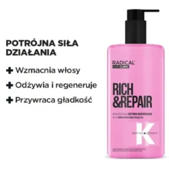 Radical Hair Clinic Rich&Repair, wygładzająca odżywka regenerująca, 260 ml