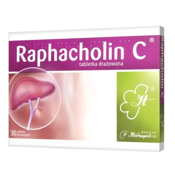 Raphacholin C, tabletki drażowane, 30 szt.