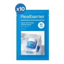 Real Barrier Aqua, łagodząca maseczka do twarzy, 10 x 30 ml