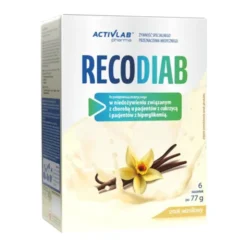 Recodiab, żywność specjalnego przeznaczenia medycznego do postępowania dietetycznego w niedożywieniu u pacjentów z cukrzycą, proszek, 6 x 77 g
