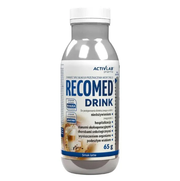 RecoMed Drink, proszek, smak latte, 65 g