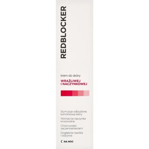 RedBlocker, krem do skóry wrażliwej i naczynkowej, na noc, 50 ml