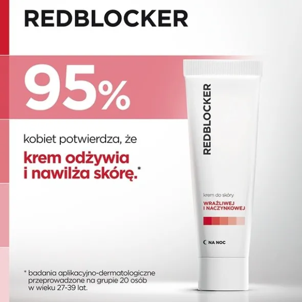 RedBlocker, krem do skóry wrażliwej i naczynkowej, na noc, 50 ml