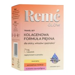 Reme Glow Kolagenowa Formuła Piękna Travel Set, saszetki z proszkiem, różne smaki, 15 szt.