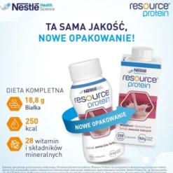 Resource Protein, płyn o smaku owoców leśnych, 4 x 200 ml