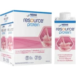 Resource Protein, płyn o smaku truskawkowym, 4 x 200 ml