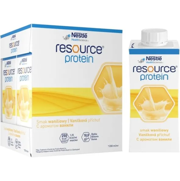 Resource Protein, płyn o smaku waniliowym, 4 x 200 ml