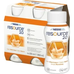 Resource 2.0, płyn o smaku morelowym, 4 x 200 ml